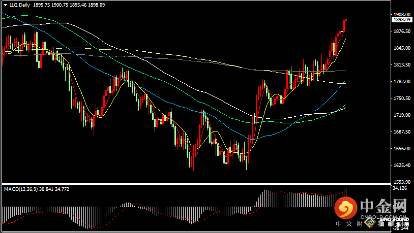 汉声张新才:[1月13日早评]昨晚美国CPI数据回落刺激下，金价剧烈振荡最高触及1901美元