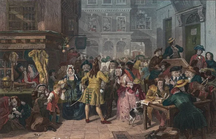 “Hogarthian image of the South Sea Bubble”(Edward Ward)