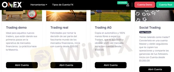 Tipos de cuenta Tipos de cuenta