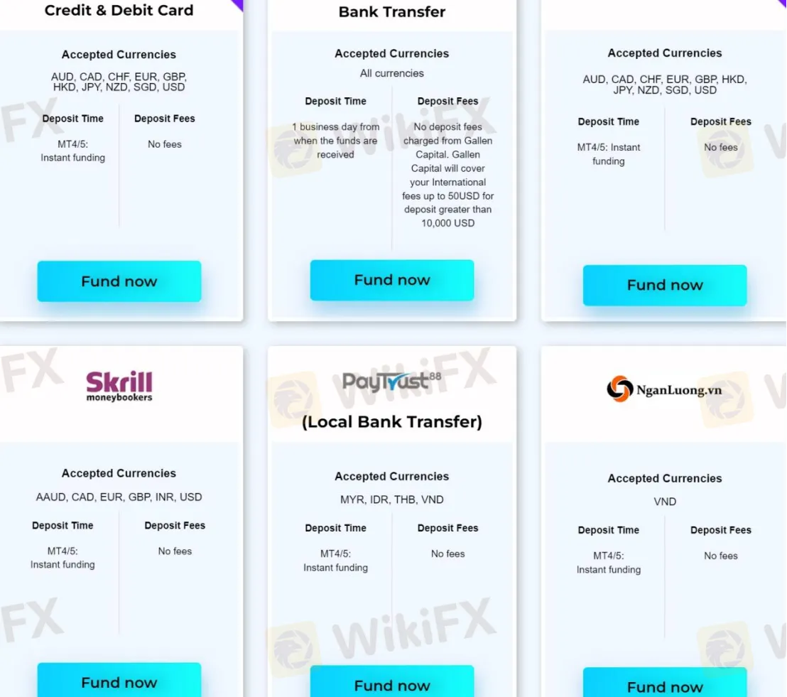 Deposit & Withdrawal Deposit & Withdrawal
