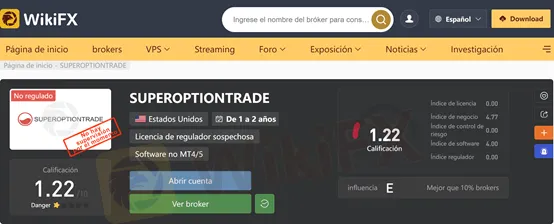 captura de pantalla de WikiFX