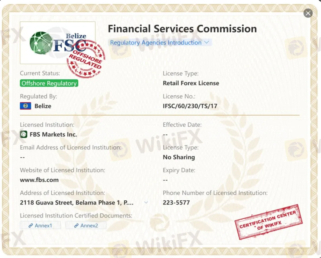 Financial Services Commission of Belize - FSC