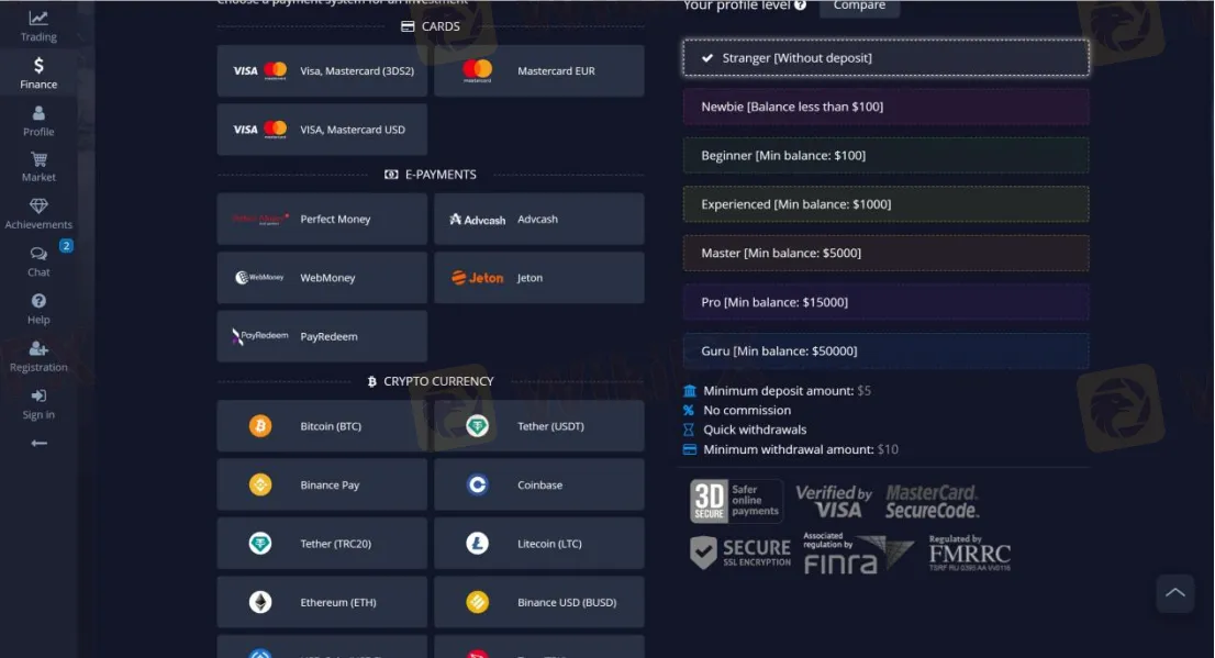 Deposit & Withdrawal