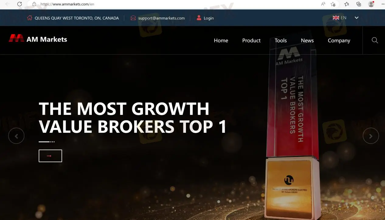 AM Markets' website AM Markets' website