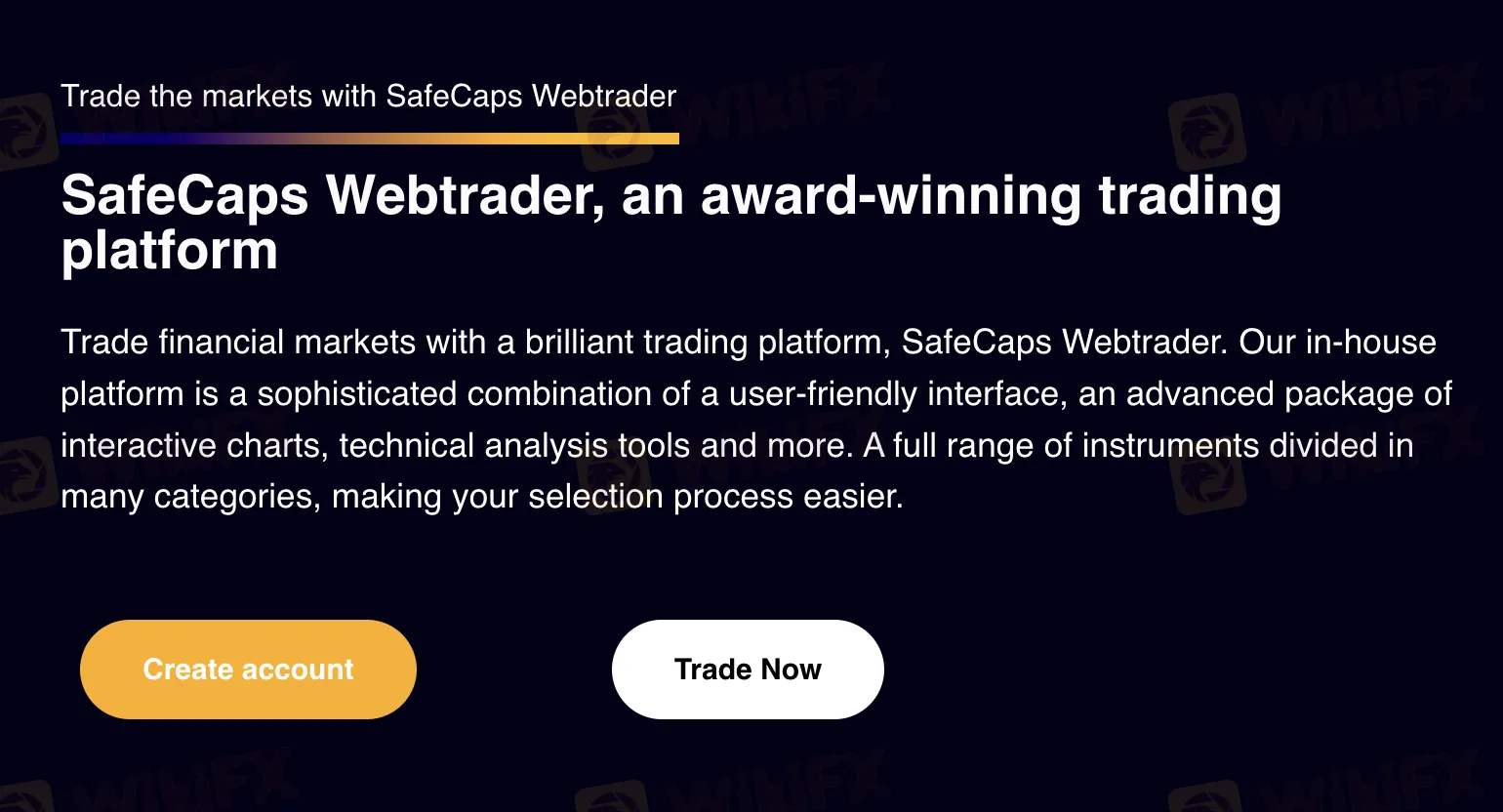 SafeCaps Webtrader