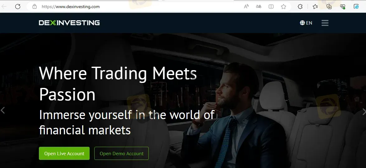 Dex Investing's home page