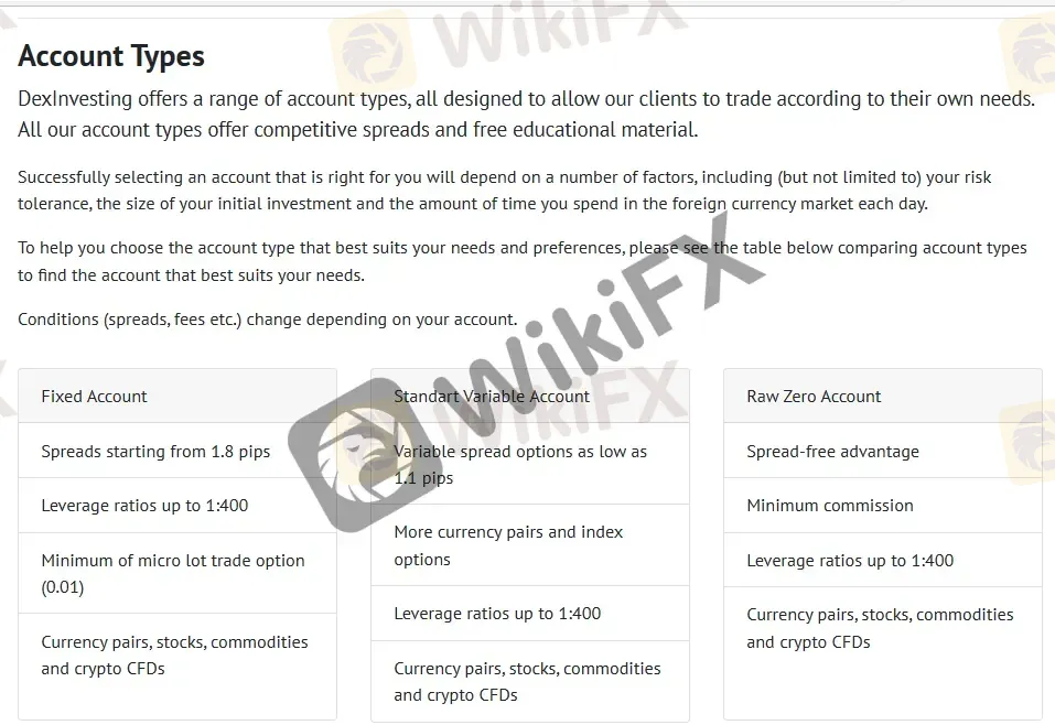 Account Types Account Types