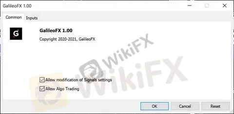 Make the first autotrade with Galileo FX