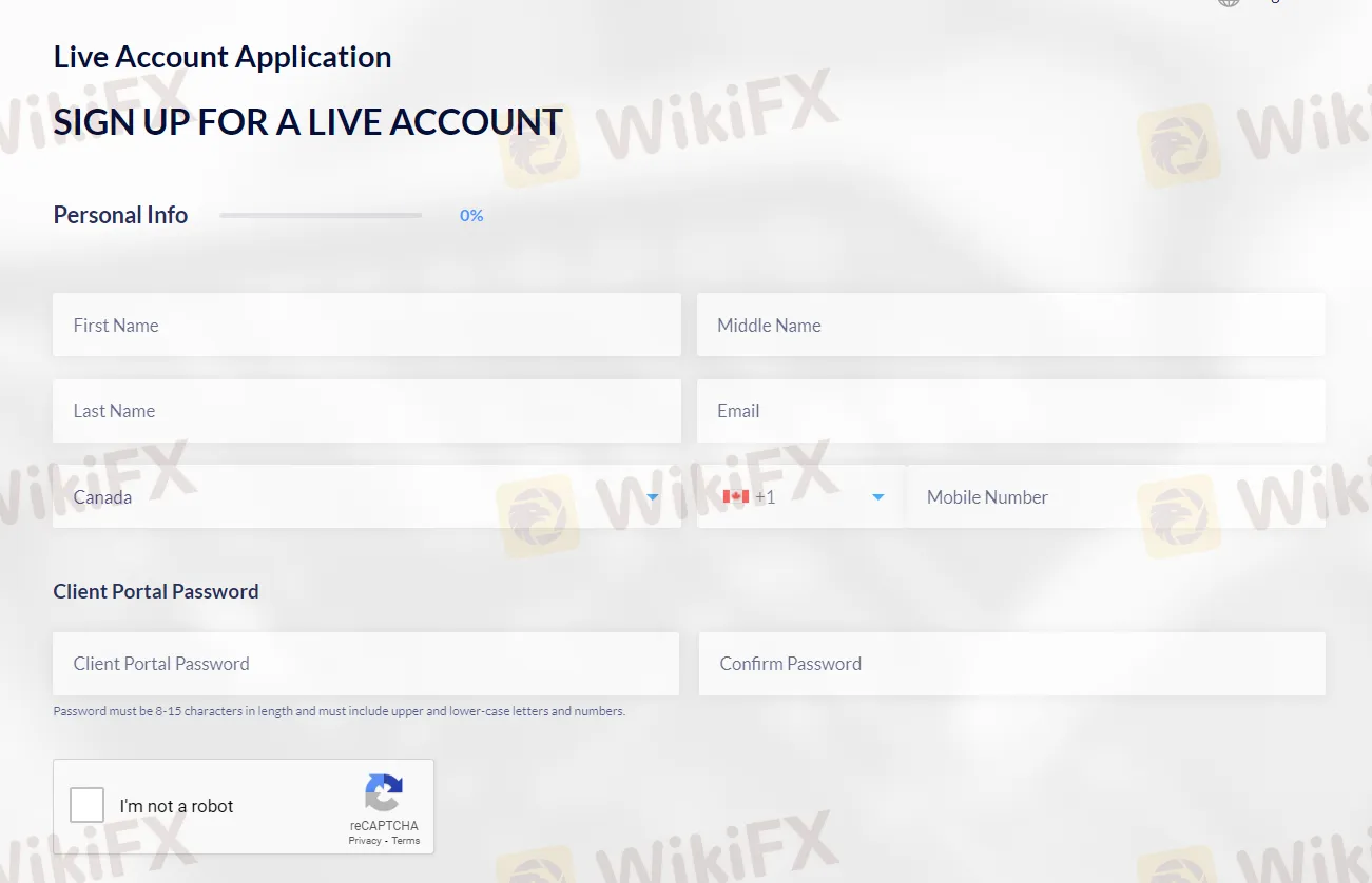 open an account open an account