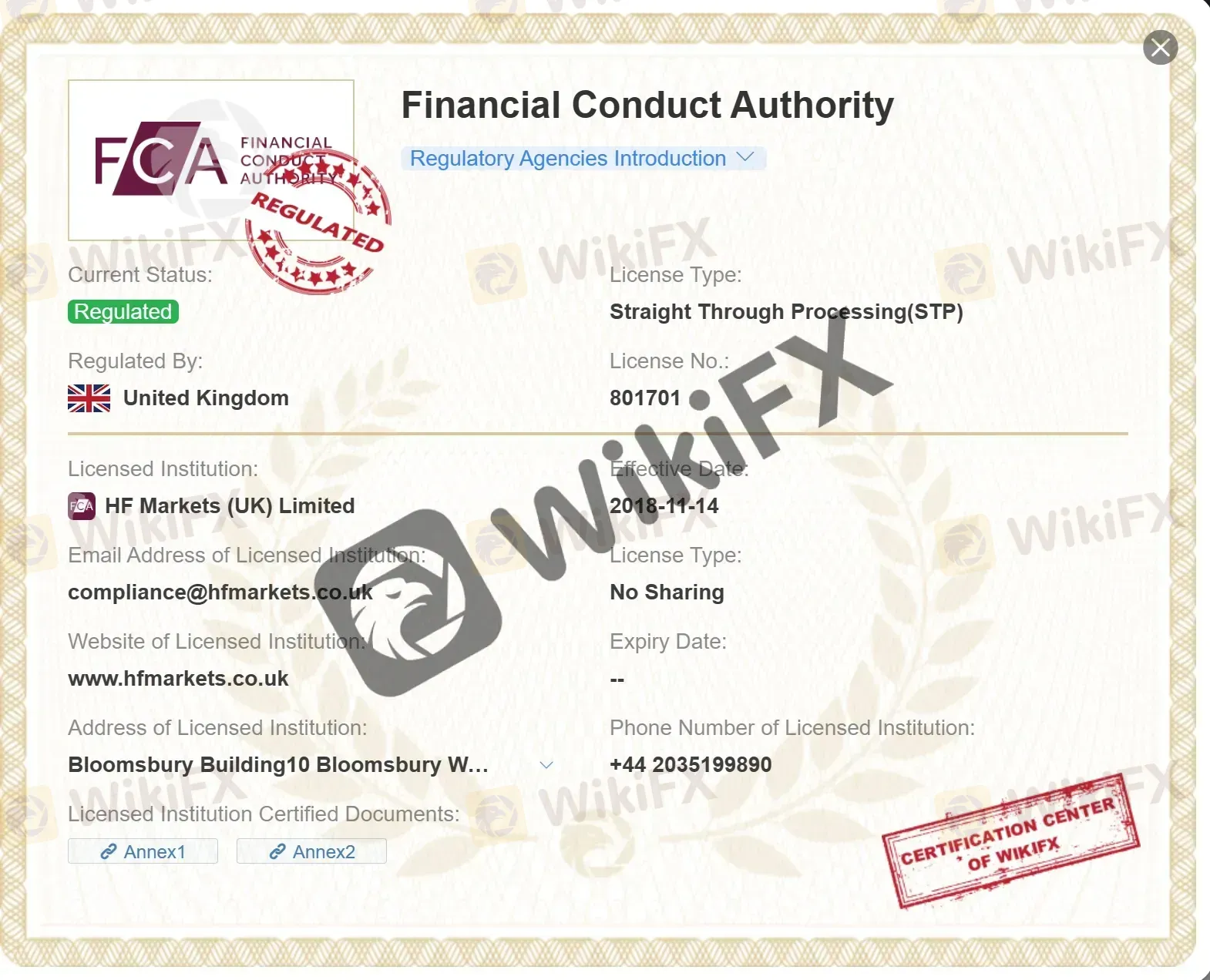 regulated FCA license regulated FCA license