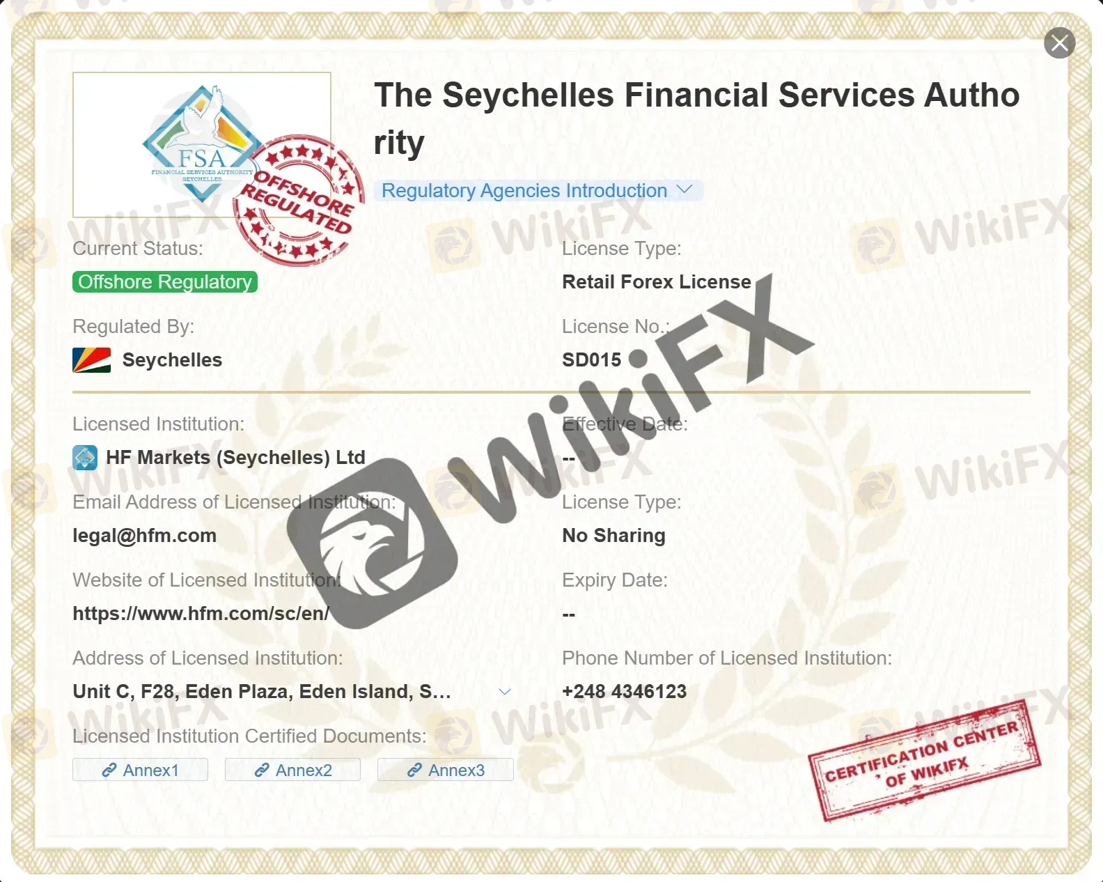 offshore regulated FSA license offshore regulated FSA license