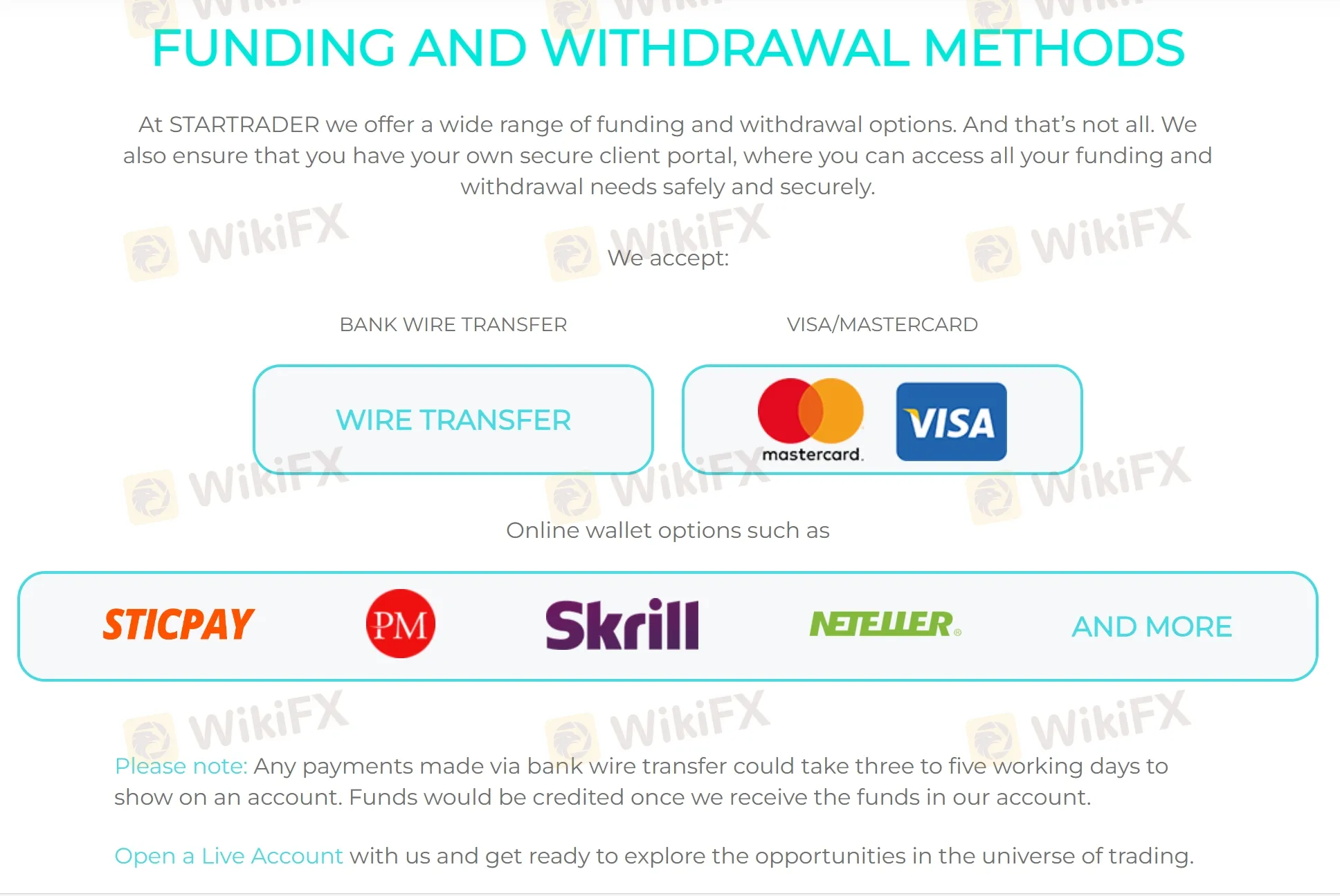 Deposit & Withdrawal Deposit & Withdrawal