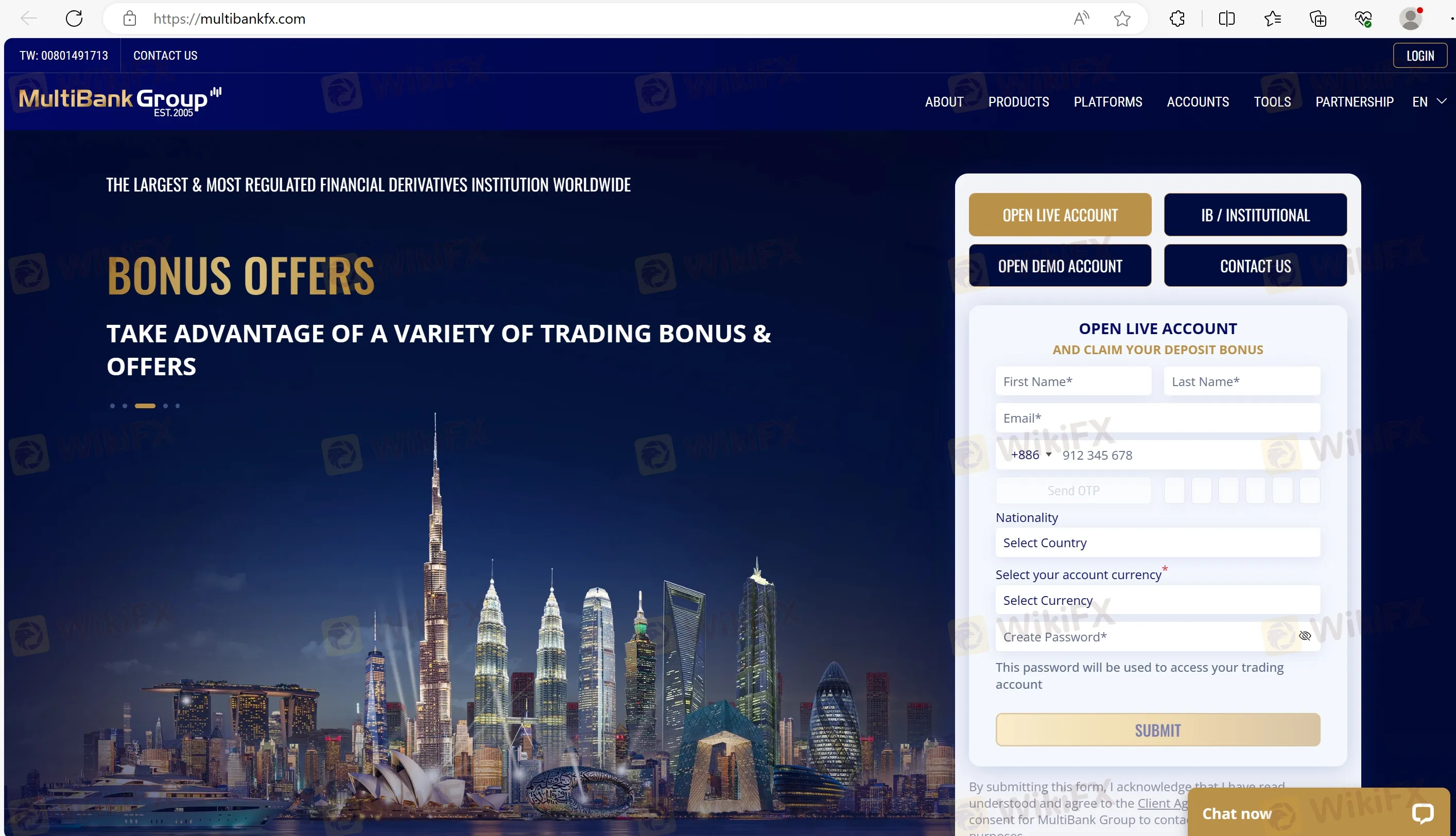 MultiBank Group's home page MultiBank Group's home page