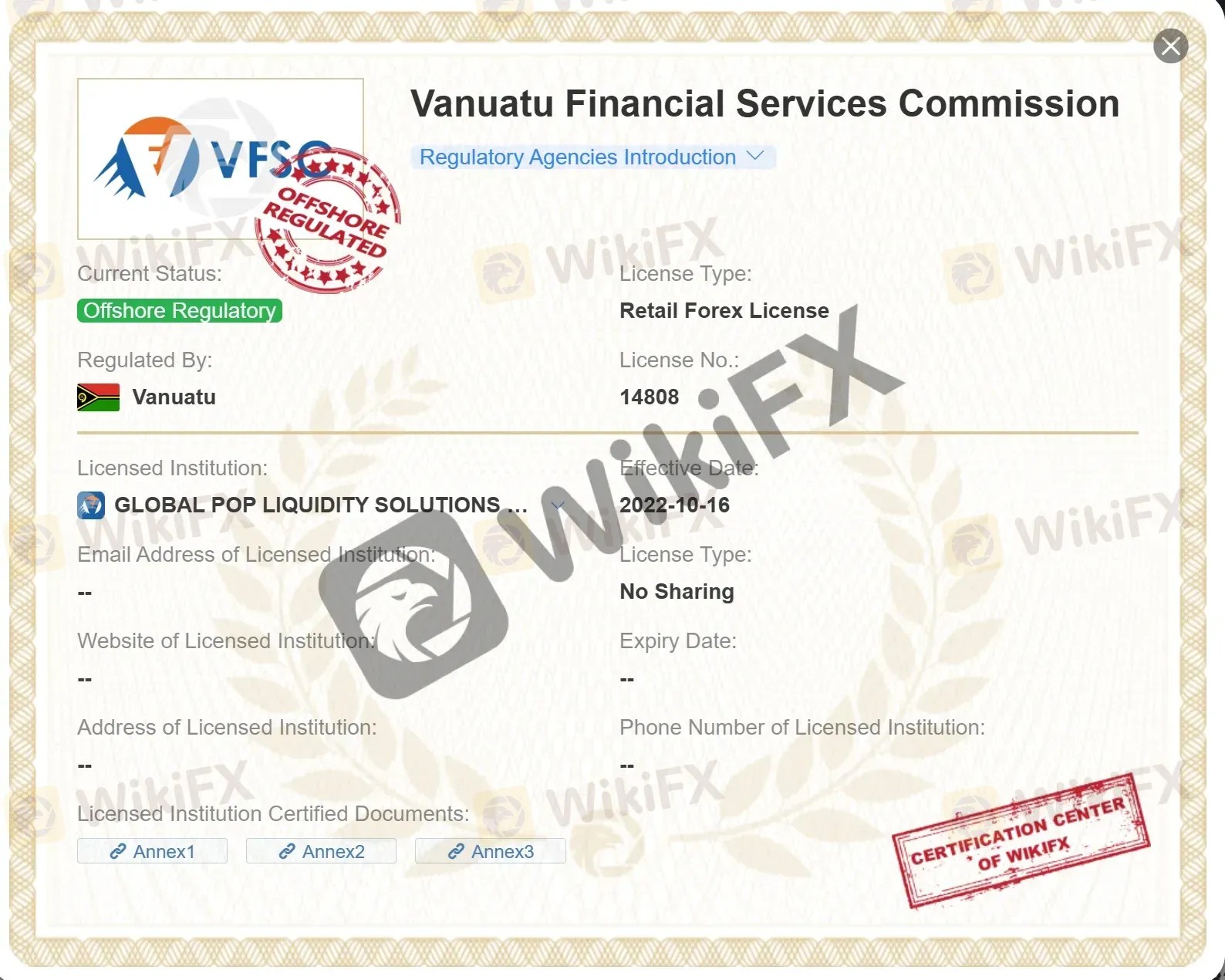 offshore regulated by VFSC offshore regulated by VFSC