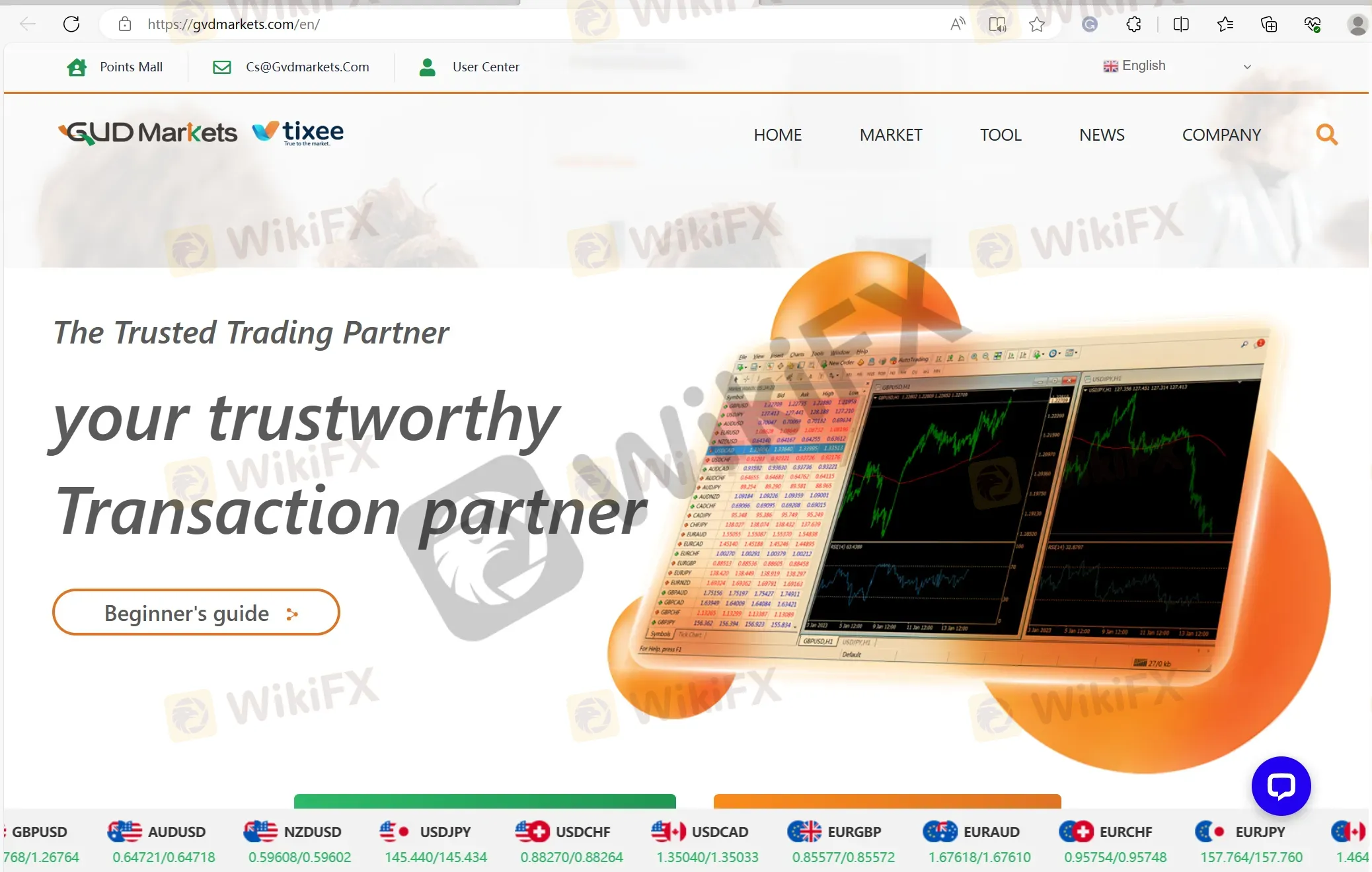 GVD Markets' home page