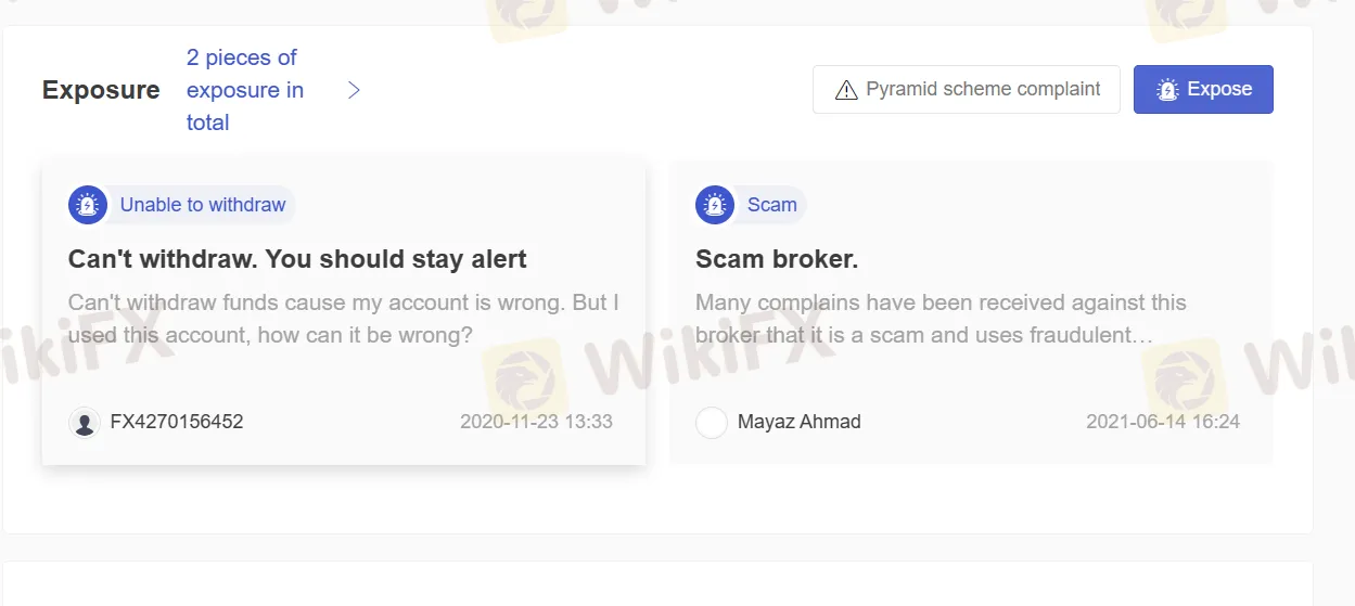 User Exposure on WikiFX User Exposure on WikiFX