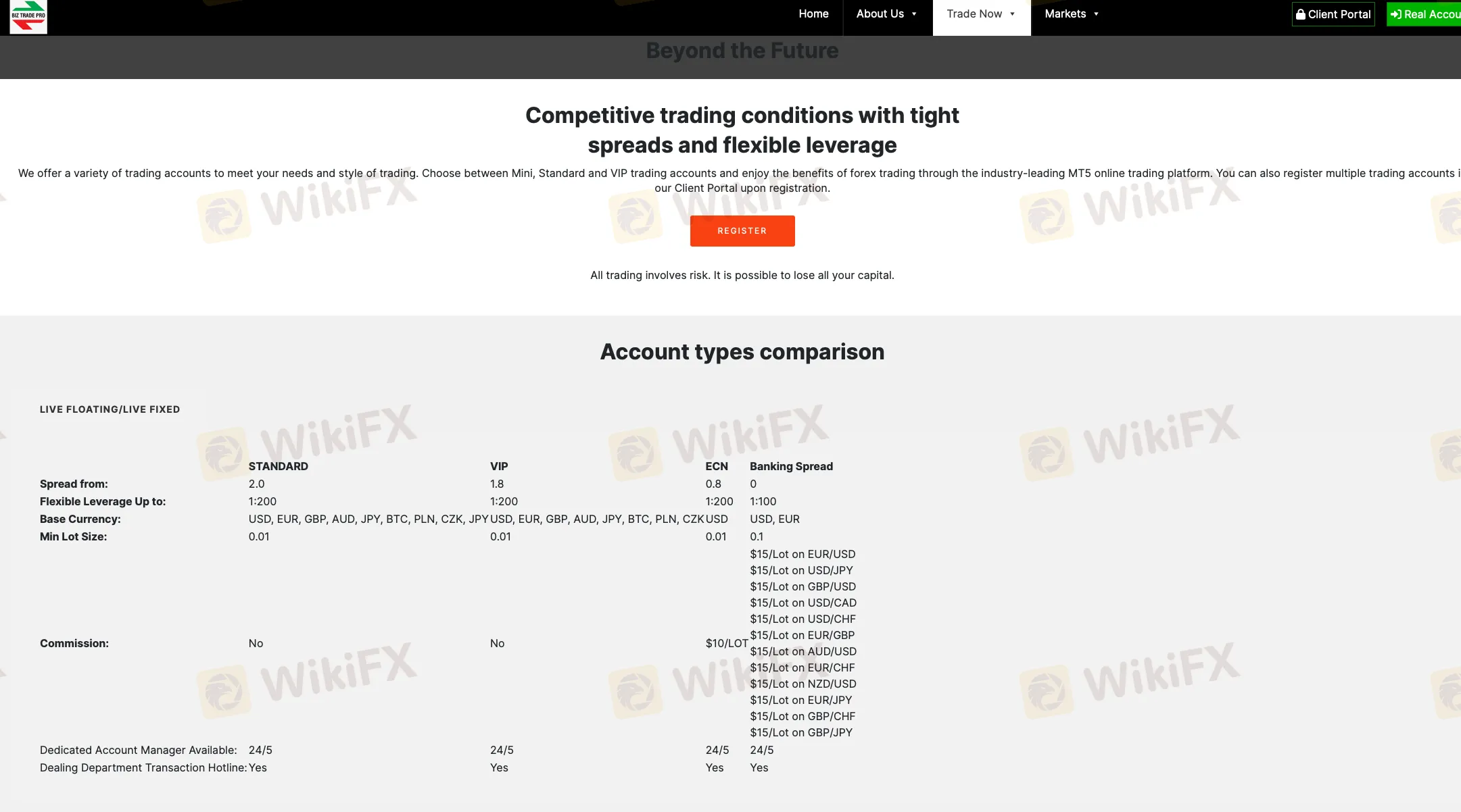 Types de compte