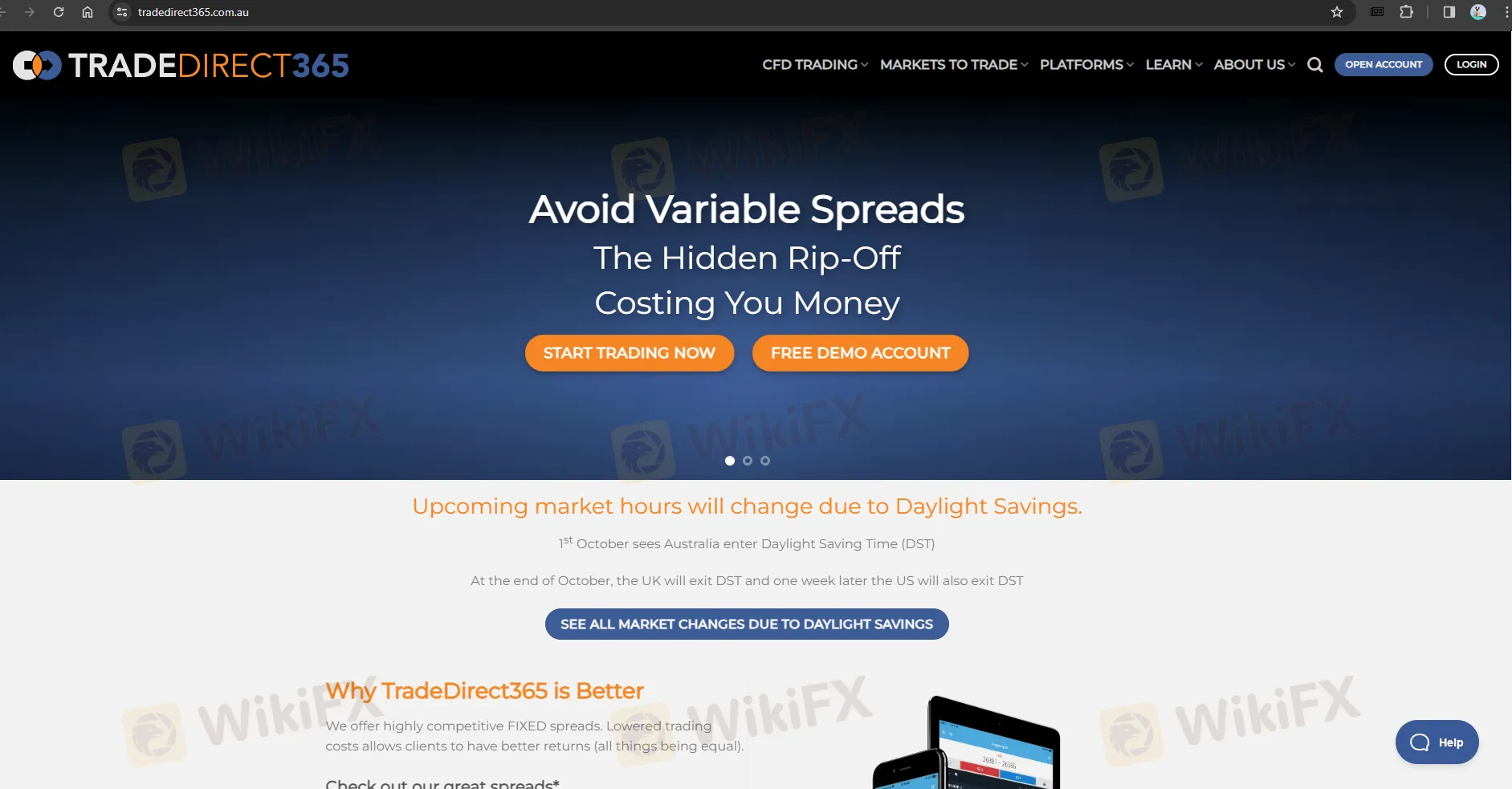 TradeDirect365s Homepage