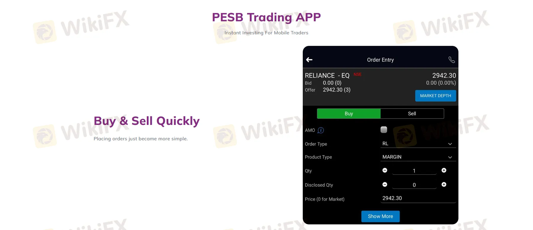 Application mobile de trading