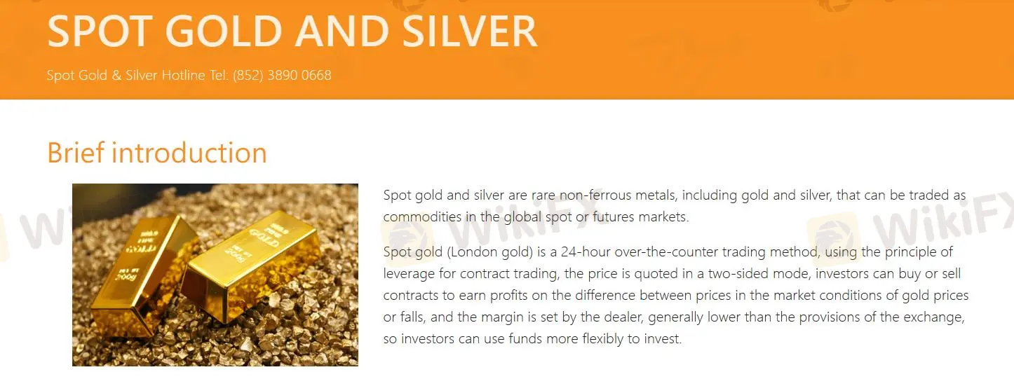 Spot Gold at Silver