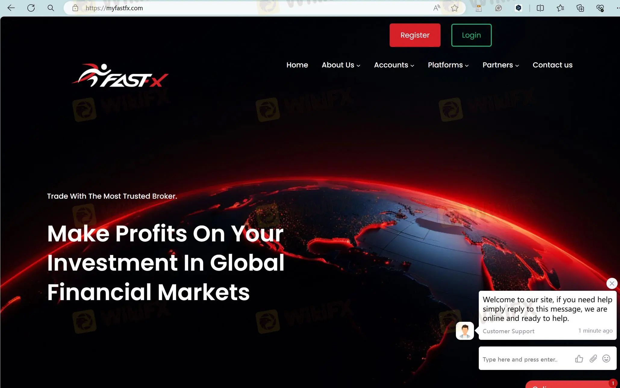 FastFX's homepage