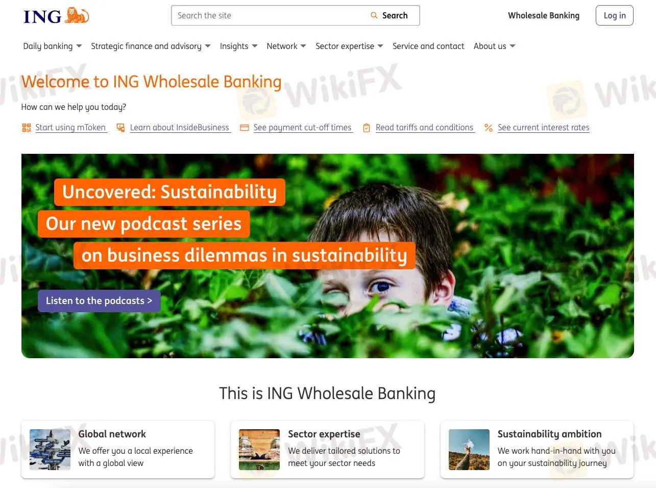 Visão geral da ING Wholesale Banking