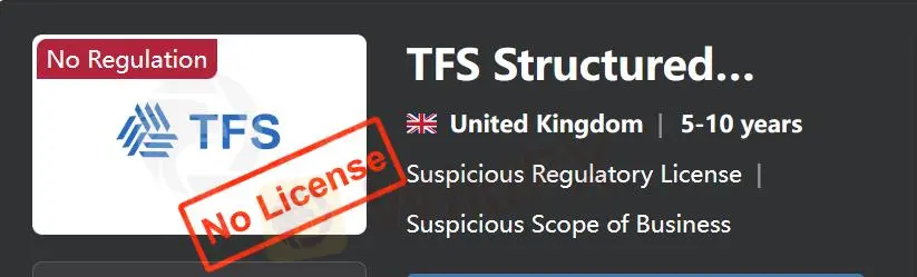 TFS Structured Products é legítimo?