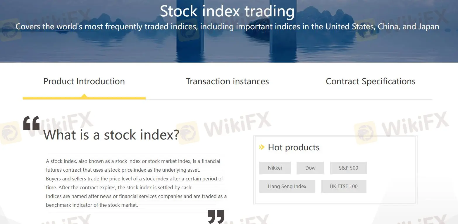 Stock index trading