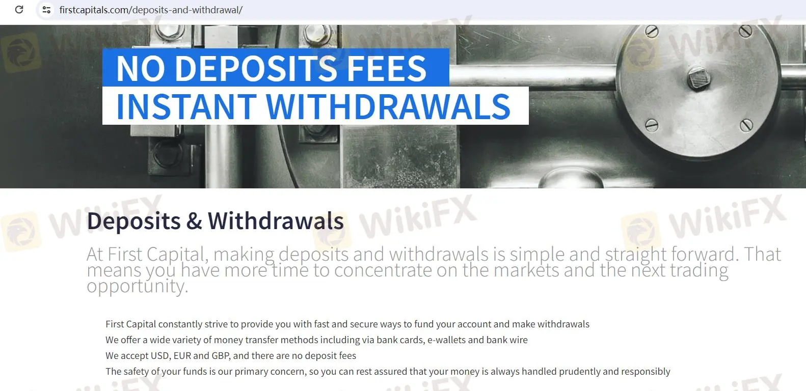 Deposit & Withdrawal Deposit & Withdrawal