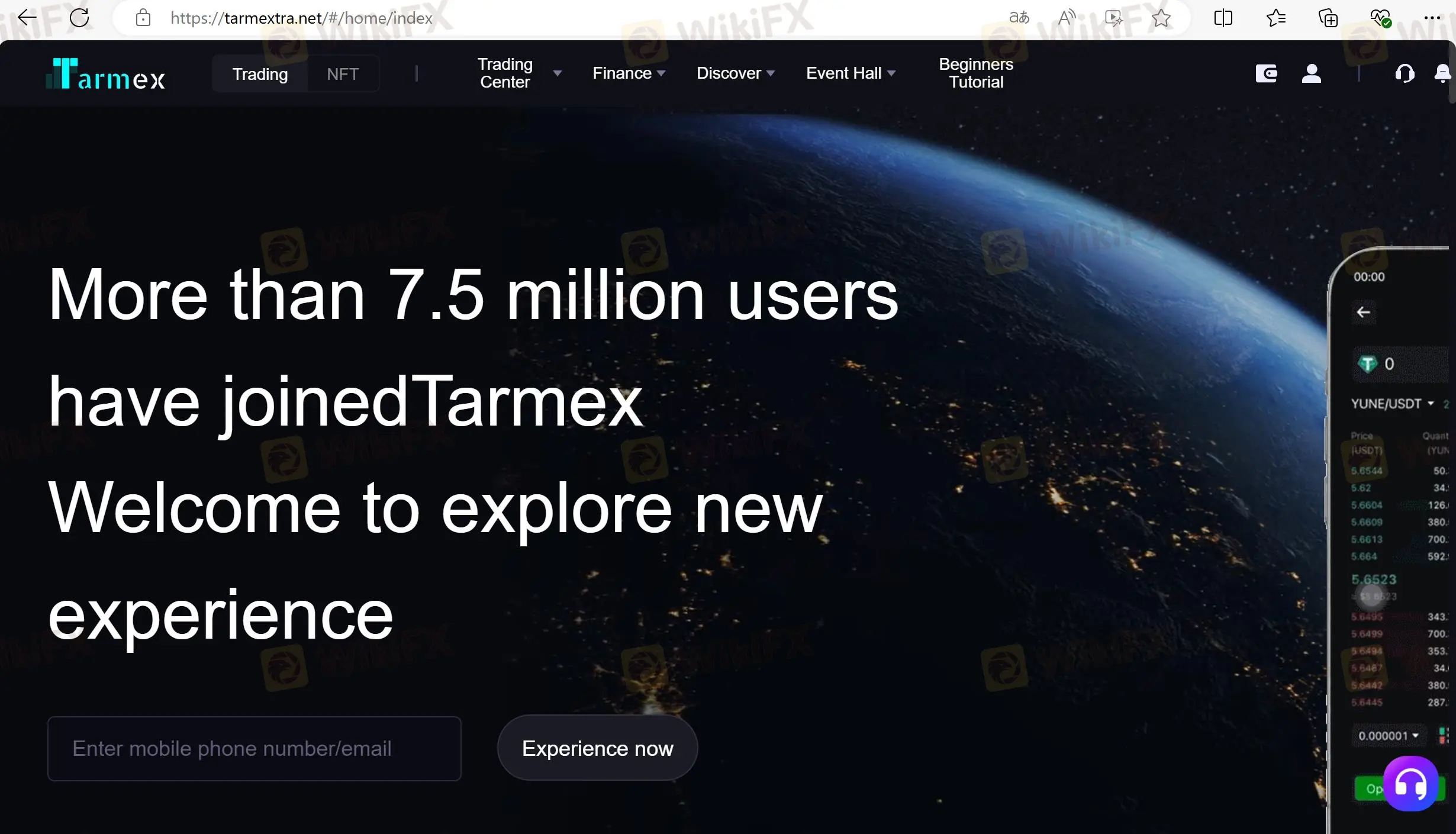 Tarmex's homepage