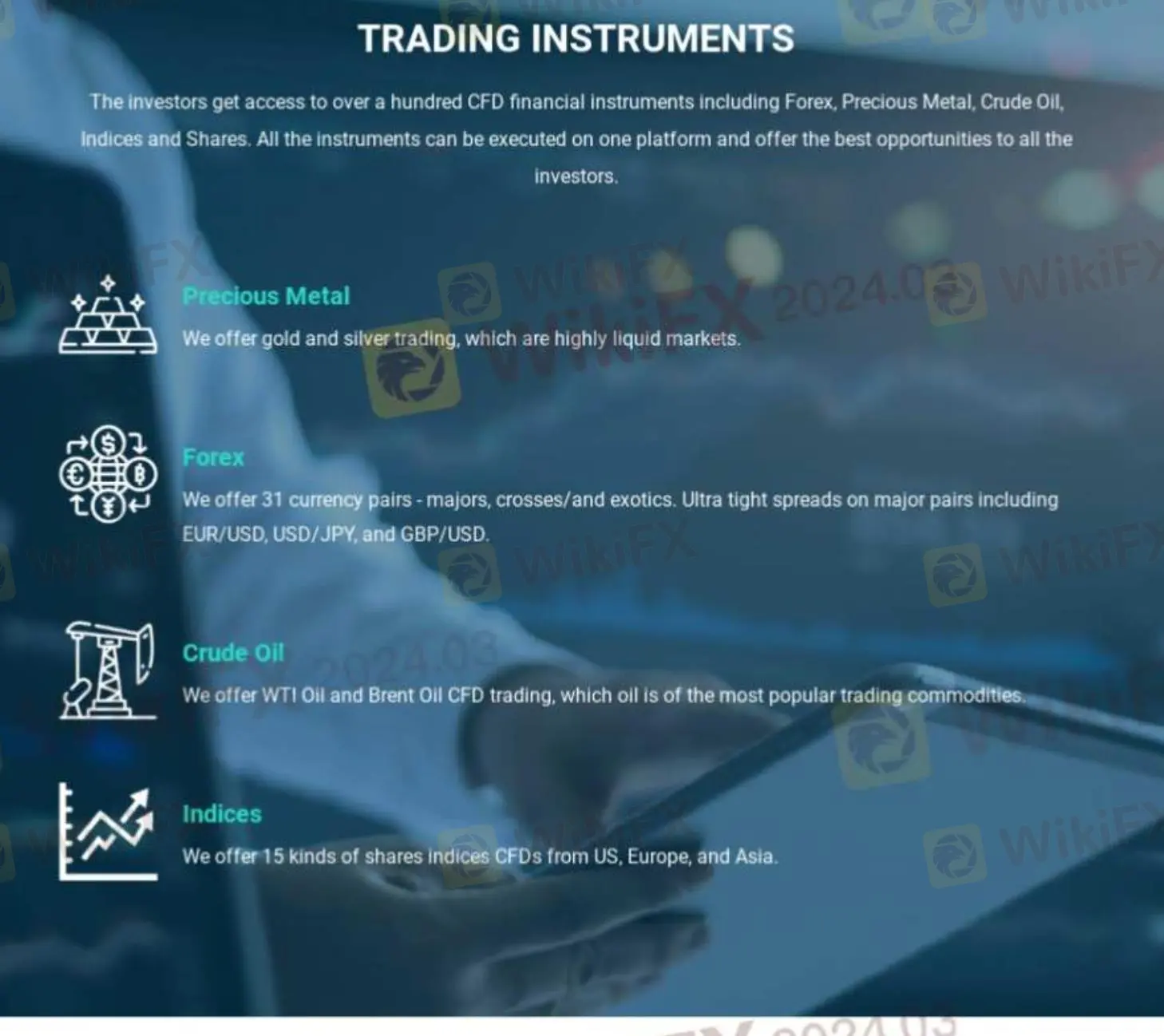 Instrumentos de negociação