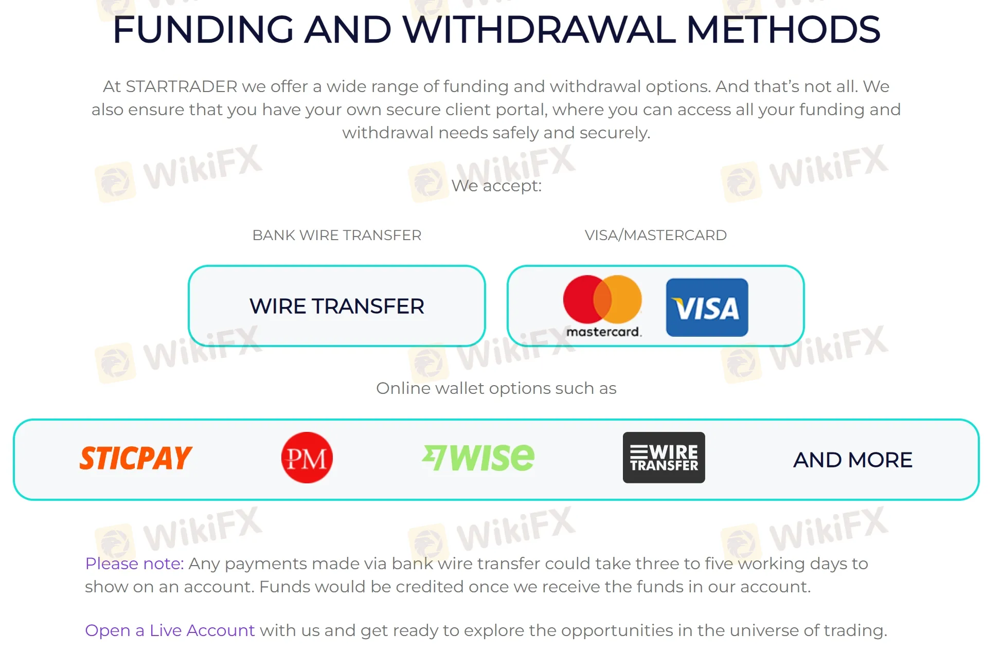 Deposit & Withdrawal