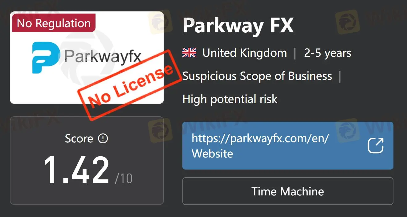 Parkway FX是否合法或詐騙？