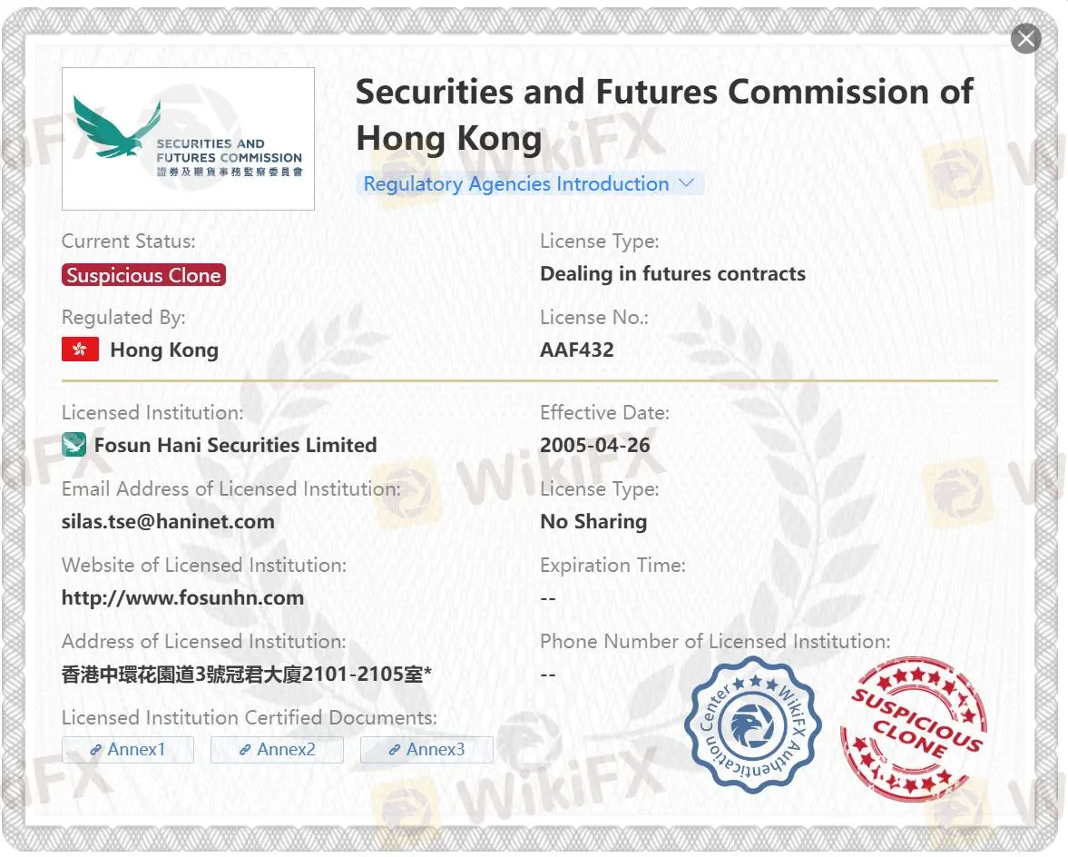 Suspicious clone SFC license