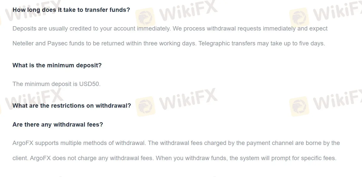 Deposit & Withdrawal