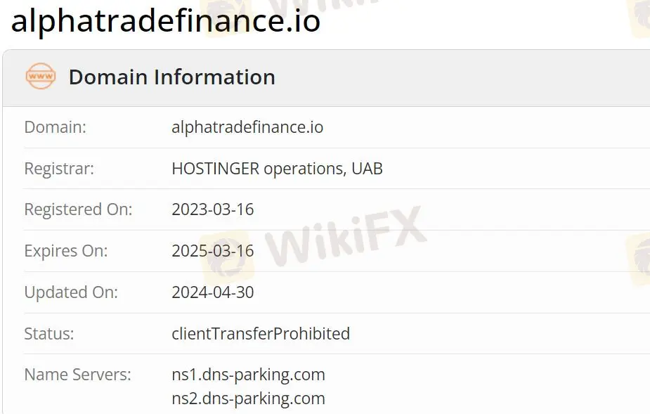 Alpha Trade Finance 是否合法？