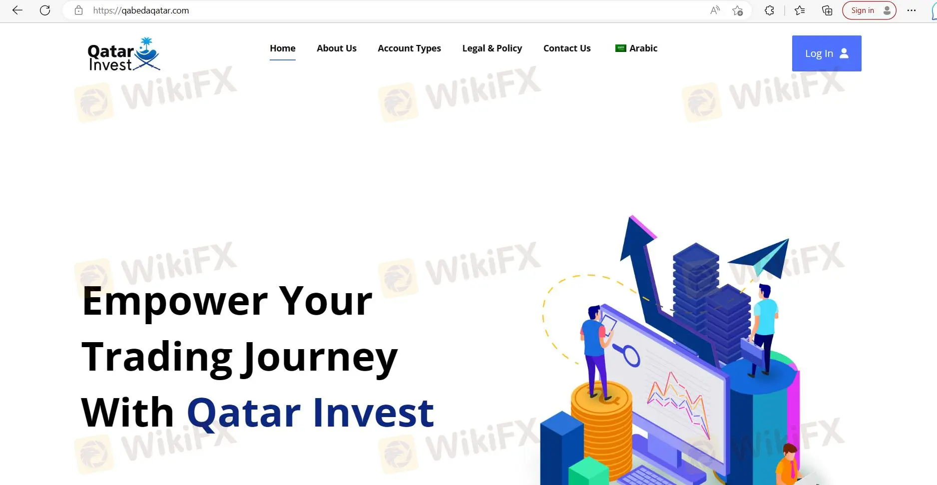 Qatar Invest's homepage