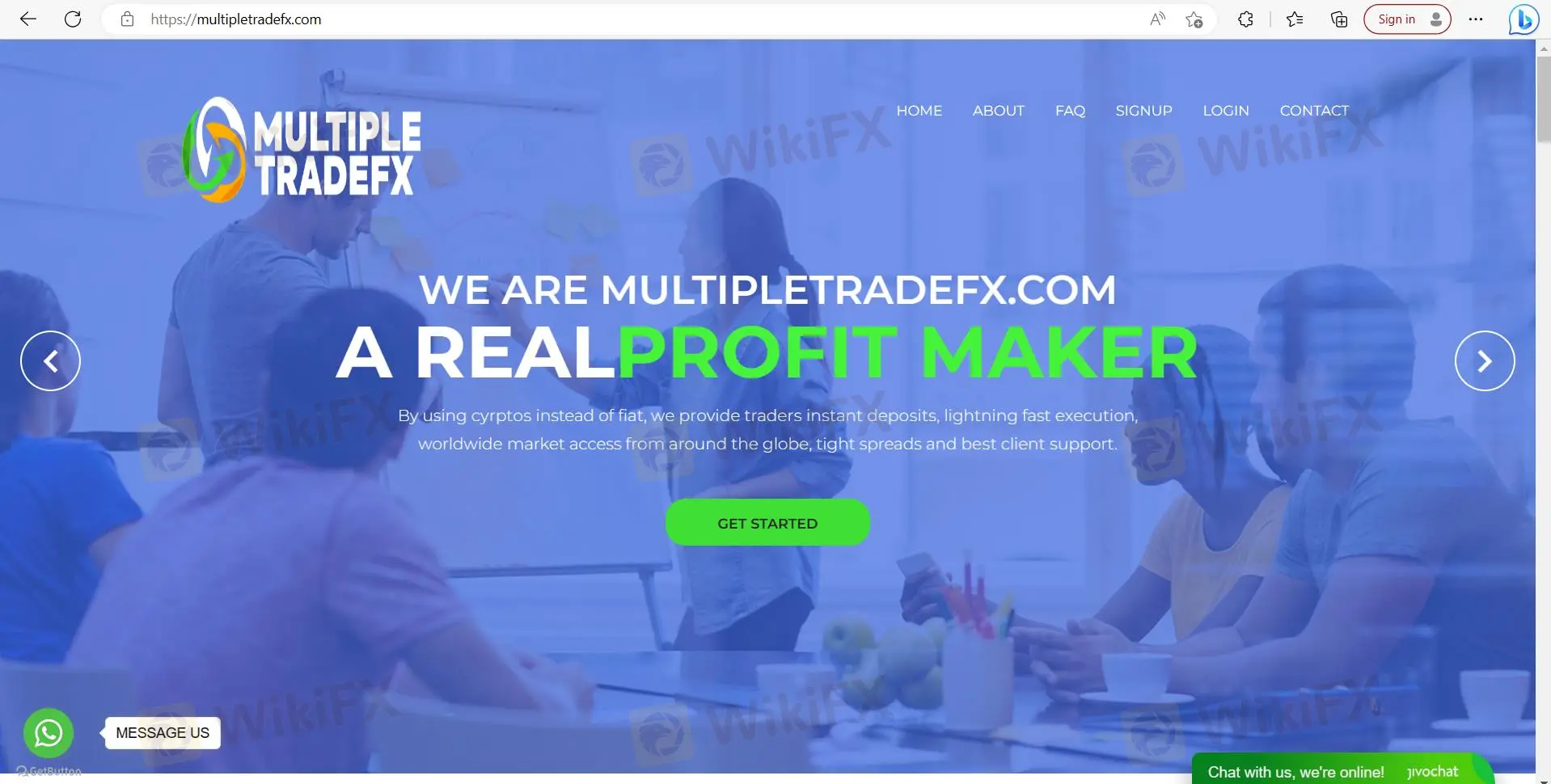 Multipletrade Fx's homepage