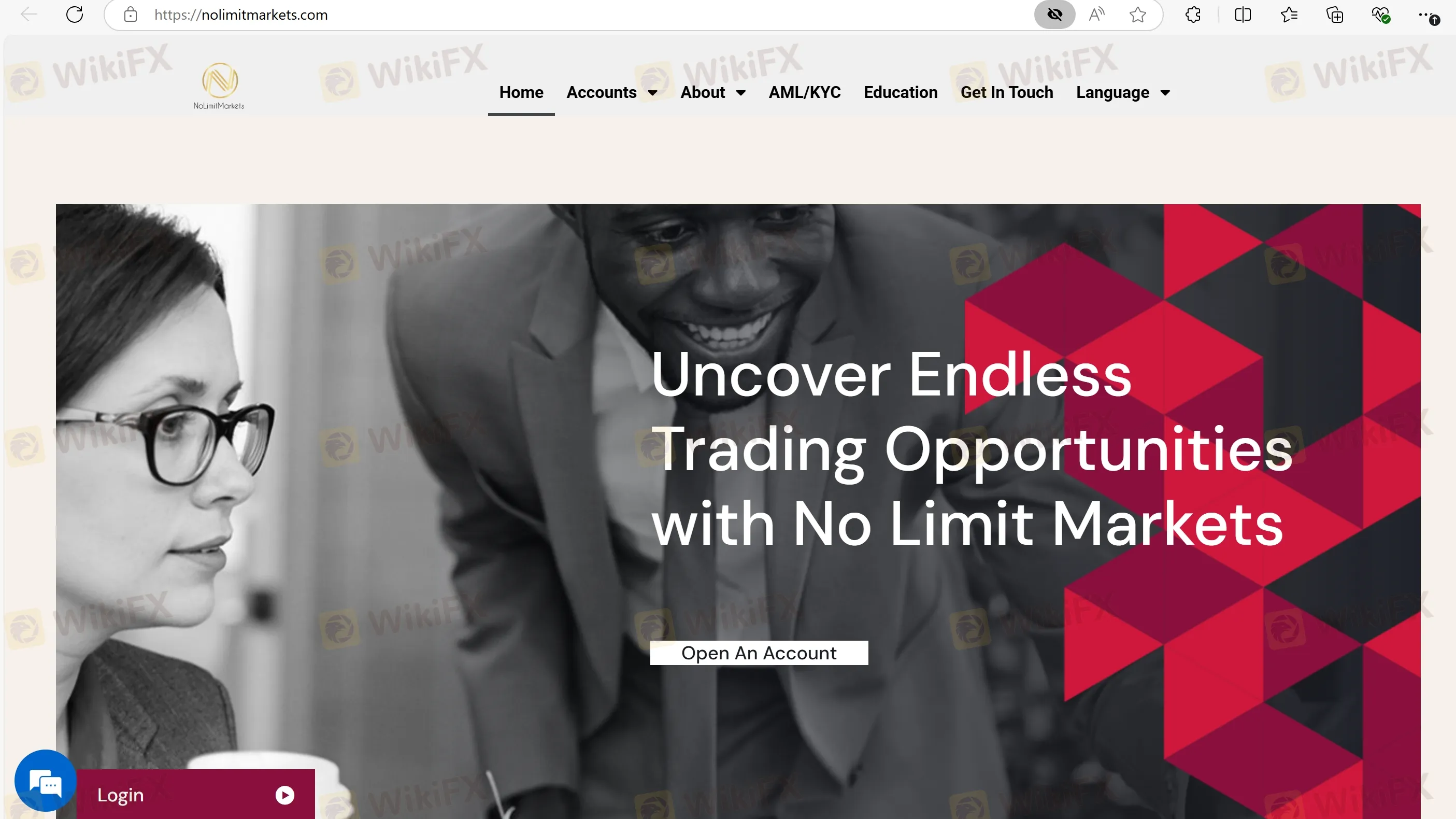 No Limit Markets' homepage