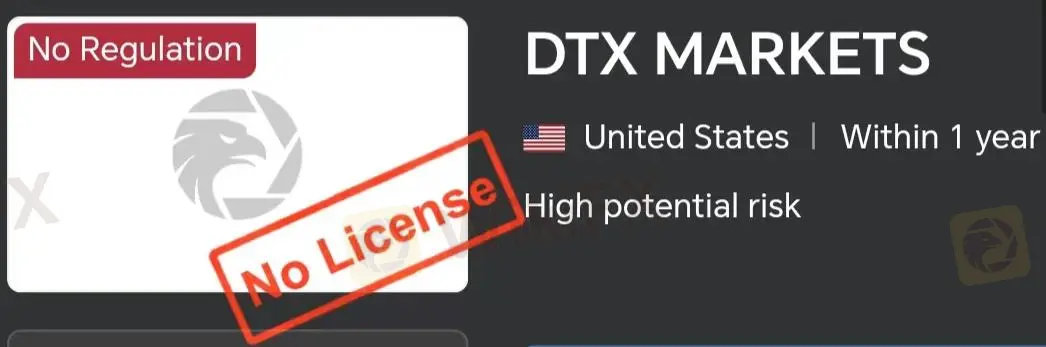 Apakah DTX MARKETS Legal?