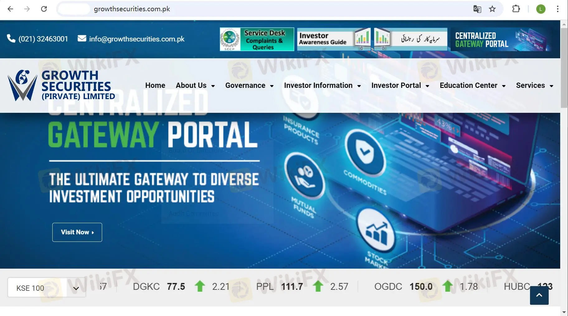 Growth Securities' homepage