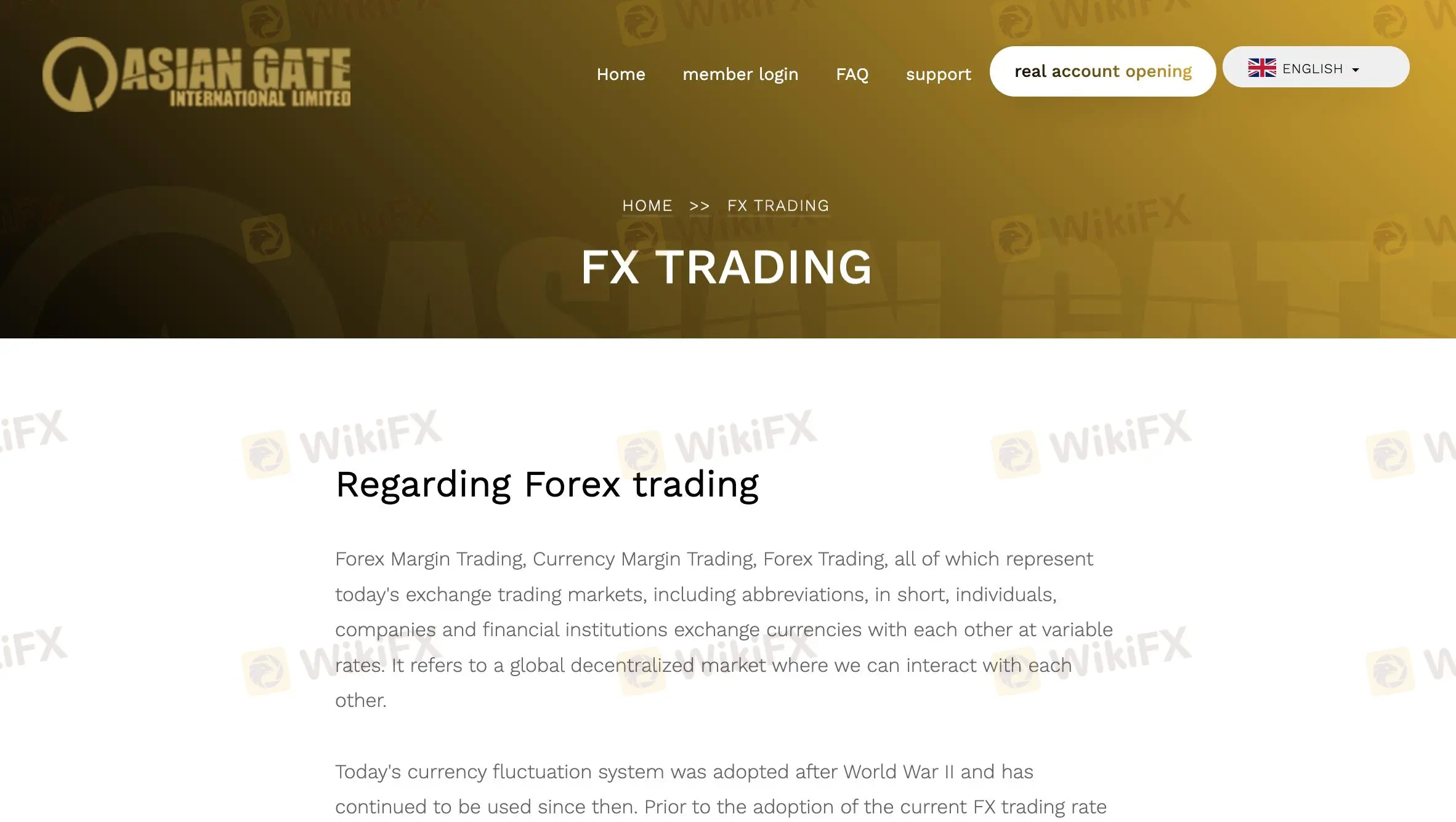 What Can I Trade on ASIAN GATE?
