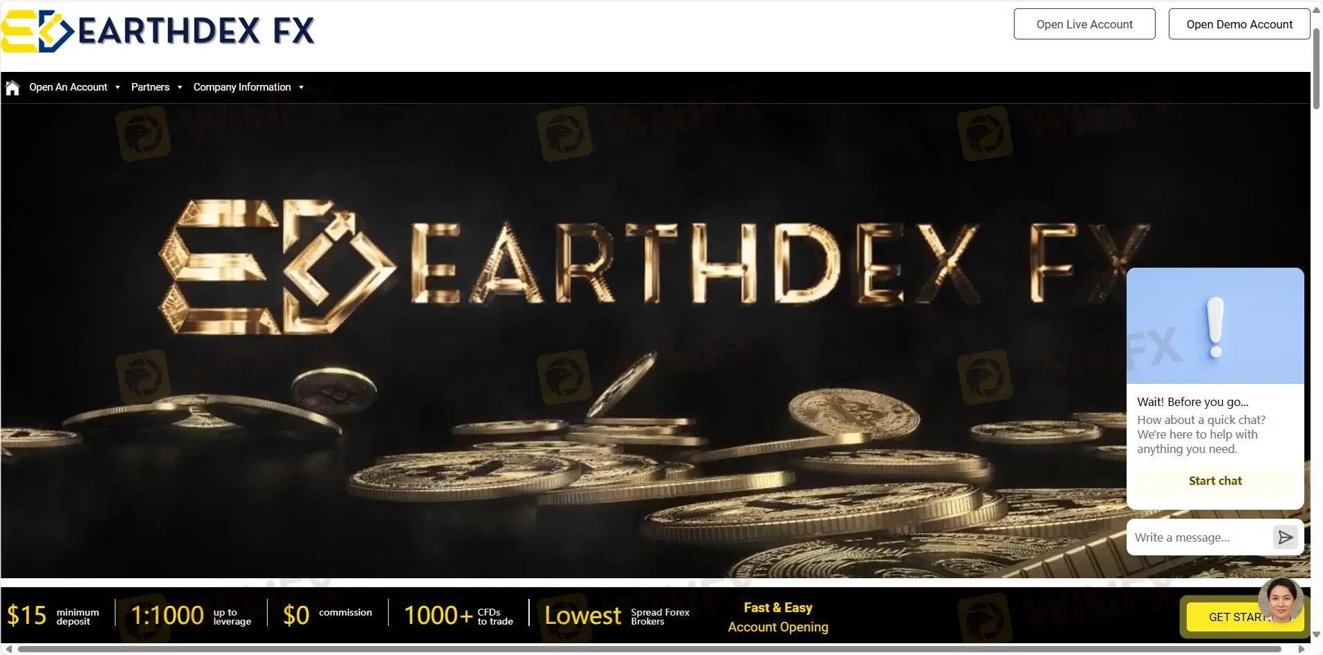 EARTH中心化交易所 FX 信息