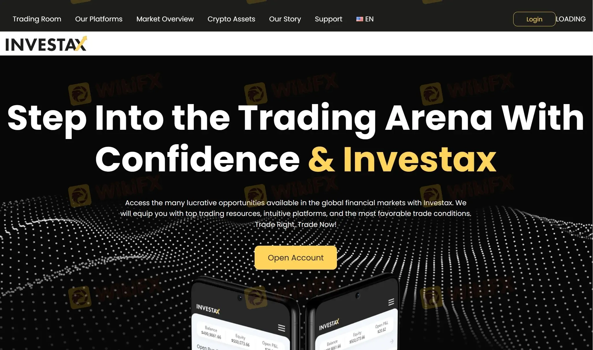 Investax' homepage