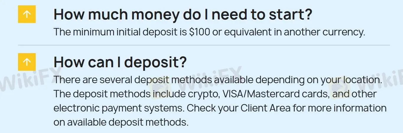 Deposit and Withdrawal