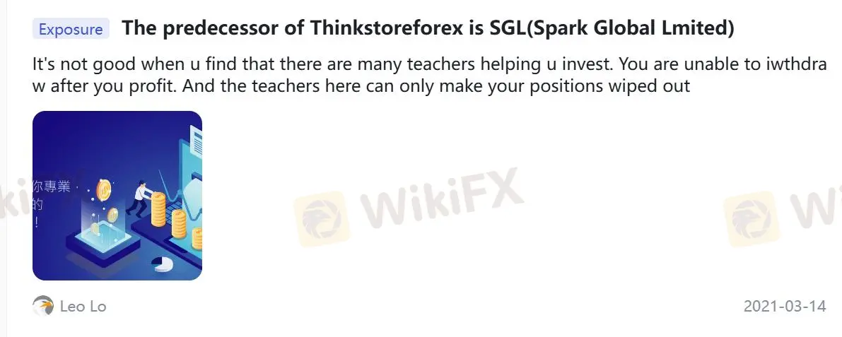 Negative Thinkstoreforex Reviews on WikiFX