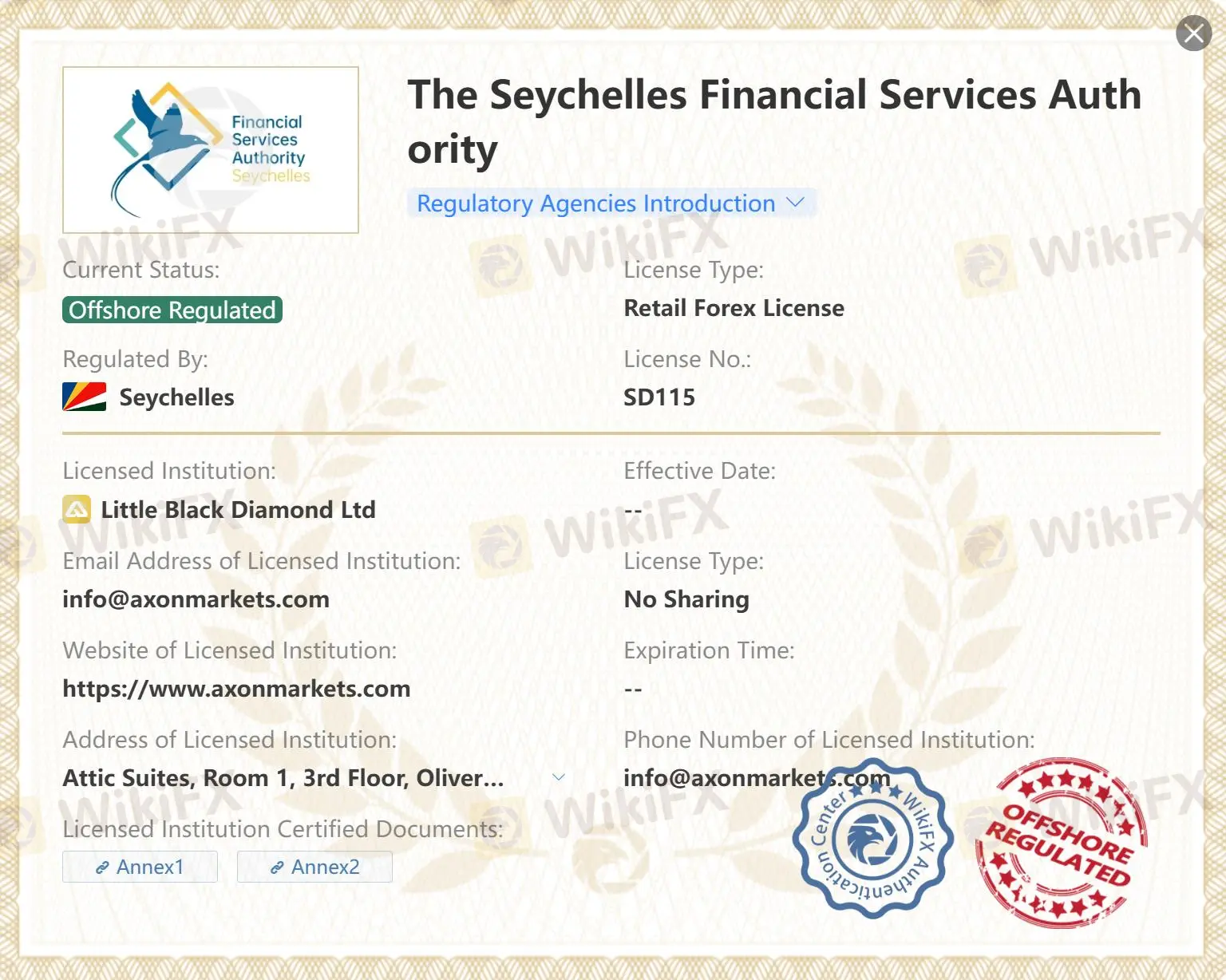 Offshore regulated by FSA