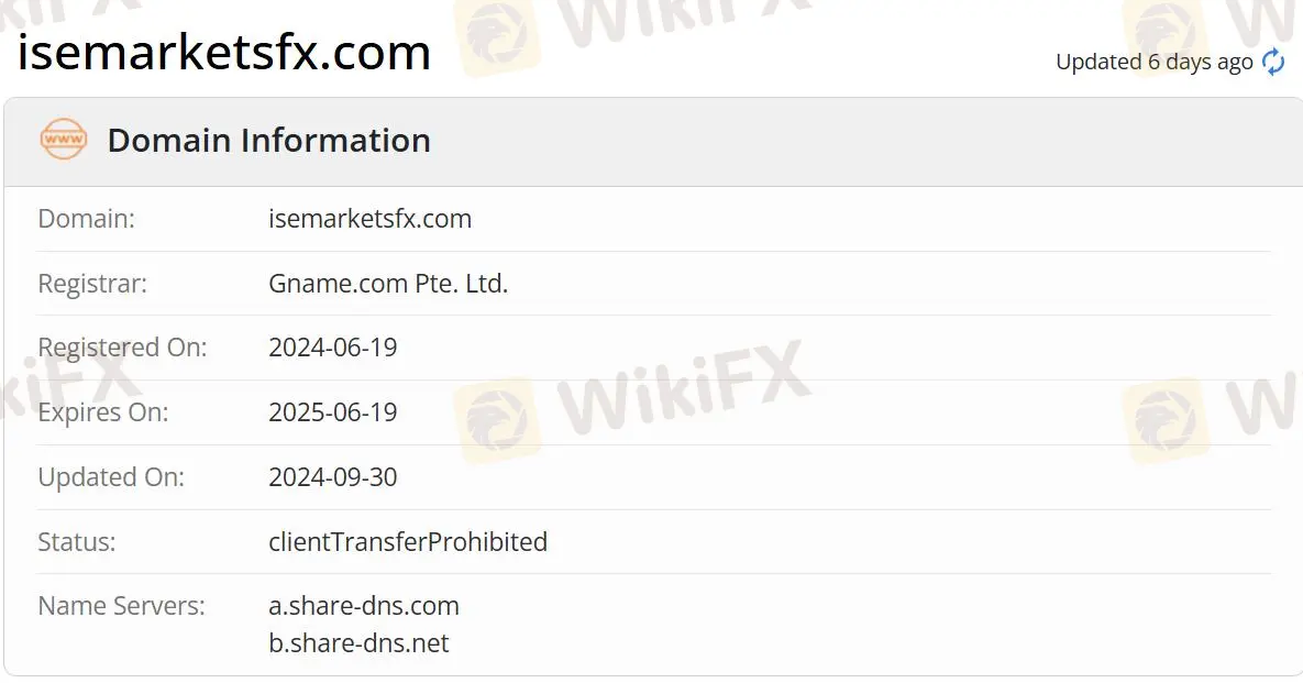 Información de dominio