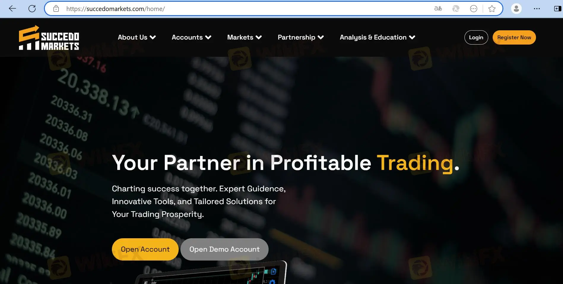 Succedo Markets' Homepage