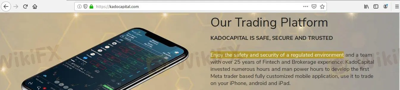 KadoCapital's homepage